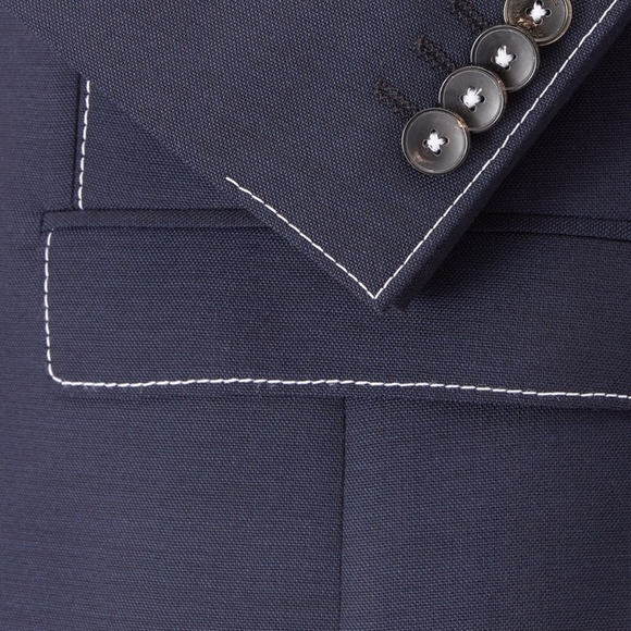 Hugo Boss Rawen Topstitch Navy Wool Sportcoat - Picture 5 of 6